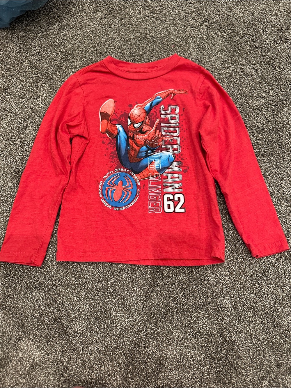 Marvel Red Spider-Man Long Sleeve Tee with Graphic